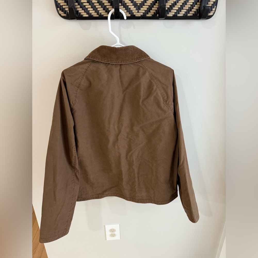 Uniqlo Utility Short Blouson Barn Jacket with Corduroy Collar - Brown - Medium - Picture 9 of 12